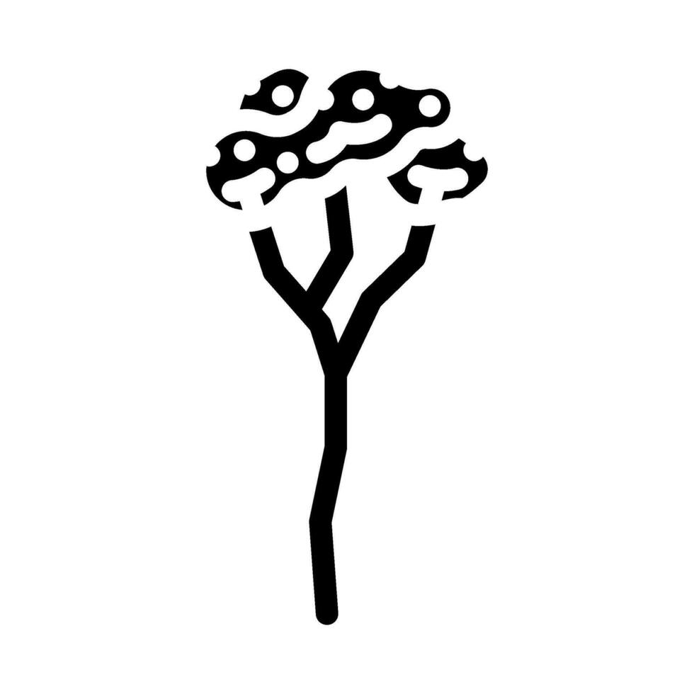 rubber tree jungle amazon glyph icon vector illustration