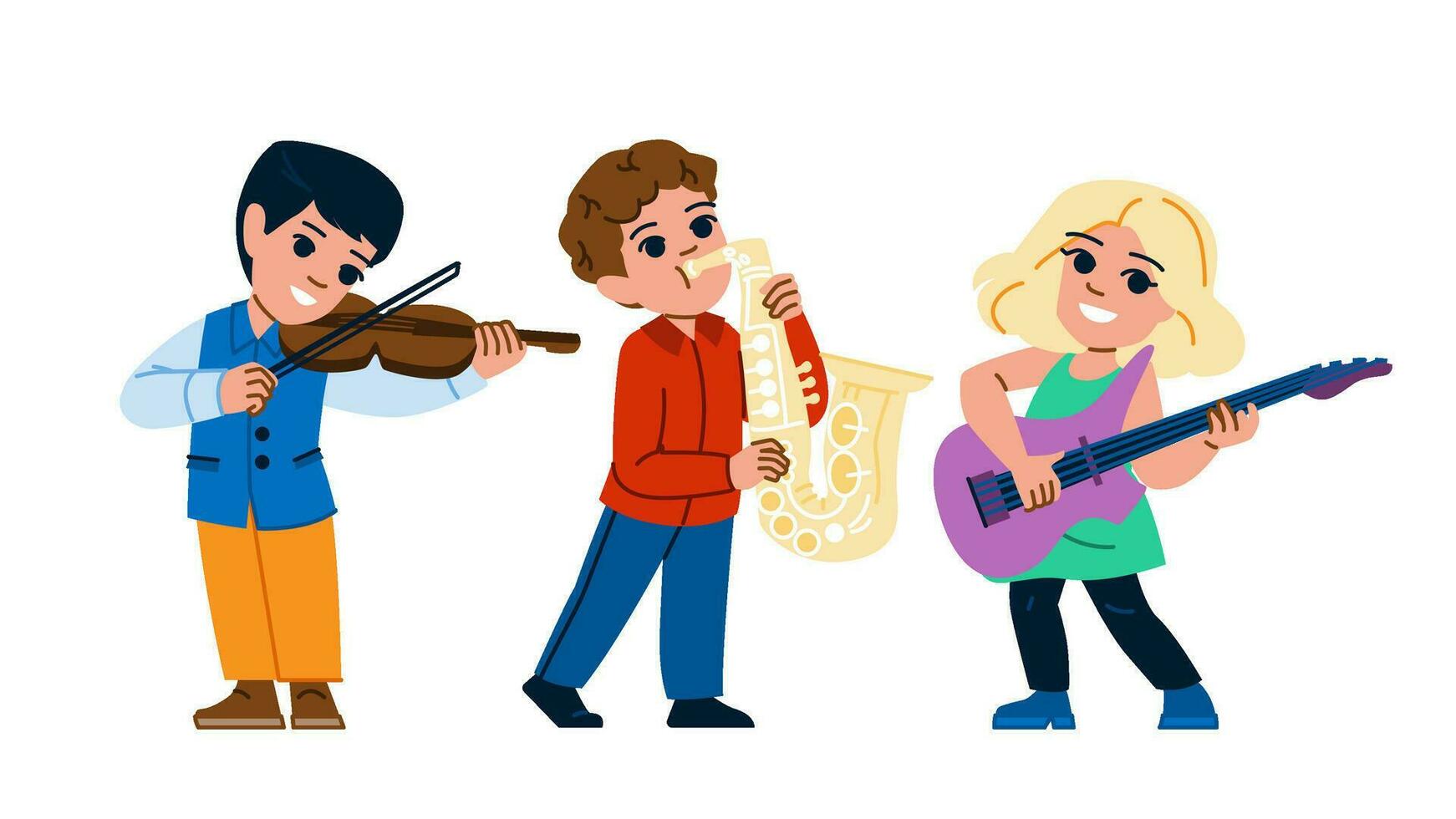 boy music education kid vector