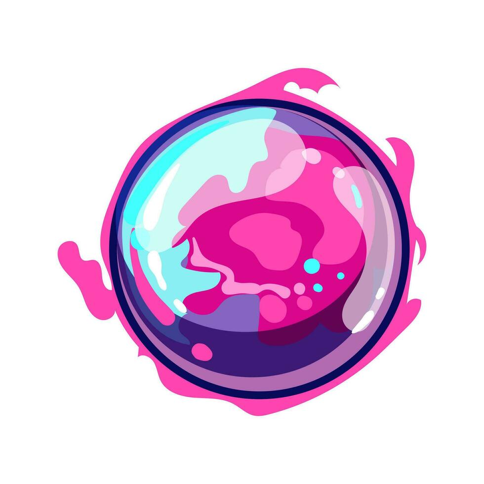 realistic magic ball sphere cartoon vector illustration