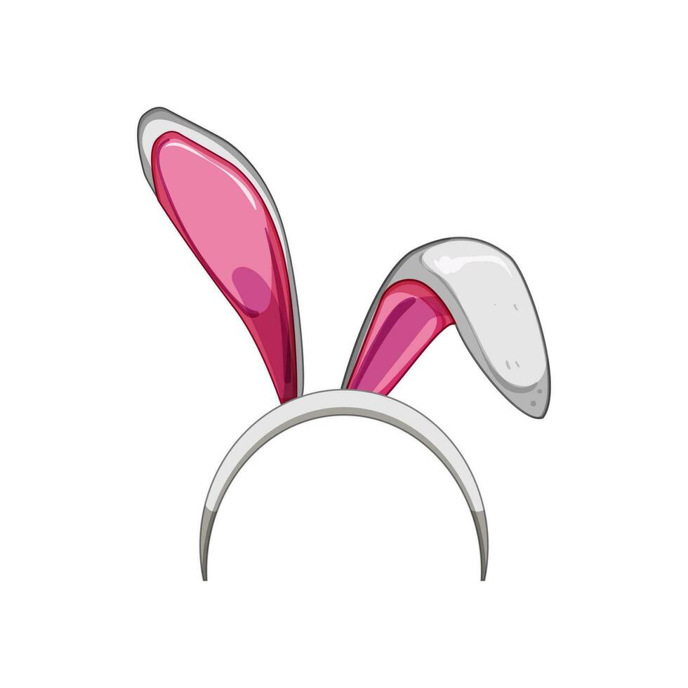 celebration easter bunny ear cartoon vector illustration