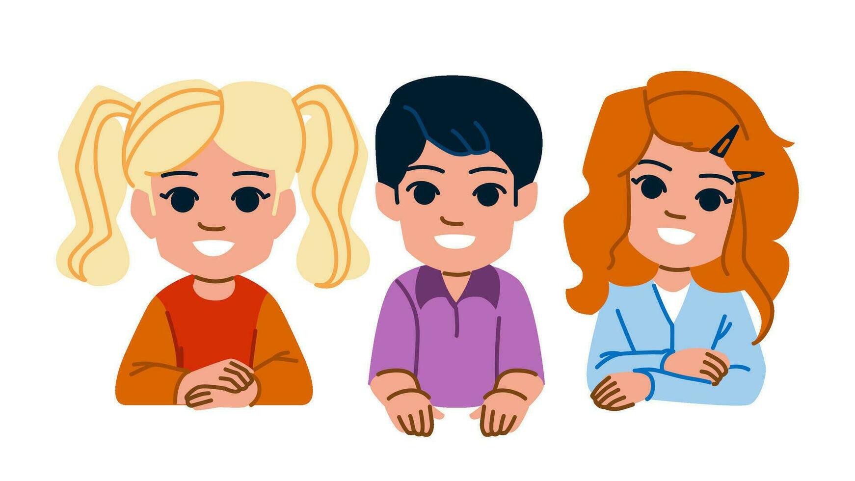 child preschoolers together vector