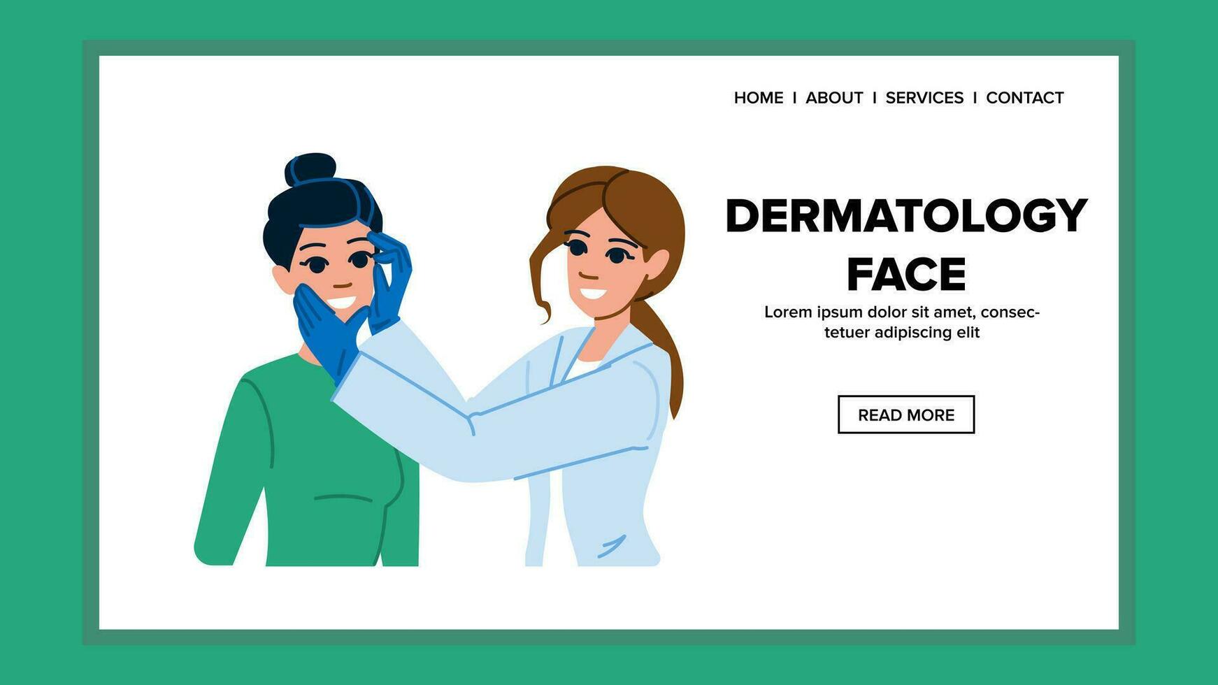 cosmetología dermatología cara vector