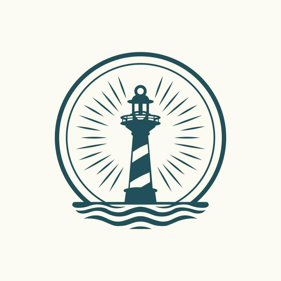 Navigate toward brilliance with our vector circle logo icon of a lighthouse. Symbolizing guidance and strength, it adds a beacon of distinction to your brand.