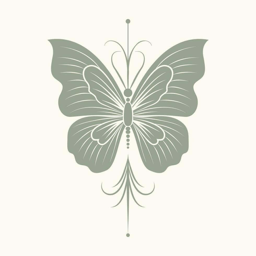 Embrace the whimsical with our vector bohemian butterfly icon. A symbol of transformation and free spirit, adding artistic charm to your designs.