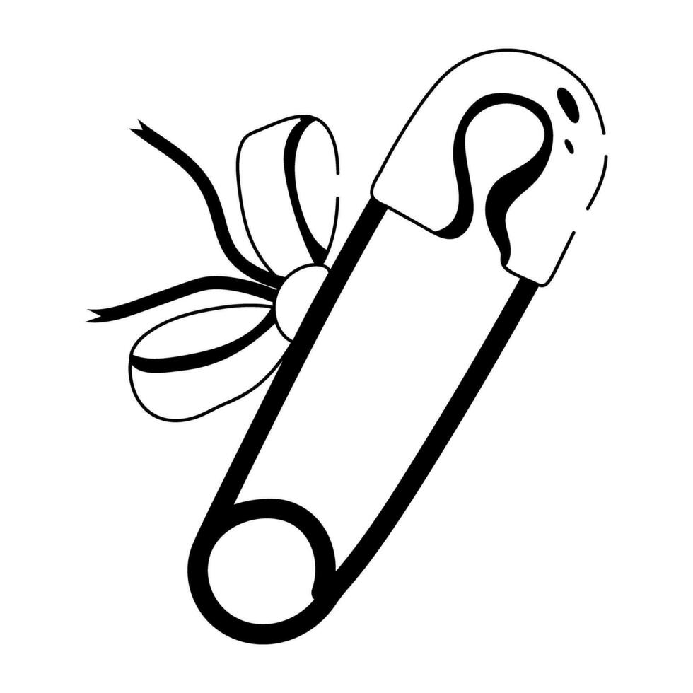 Trendy Safety Pin vector