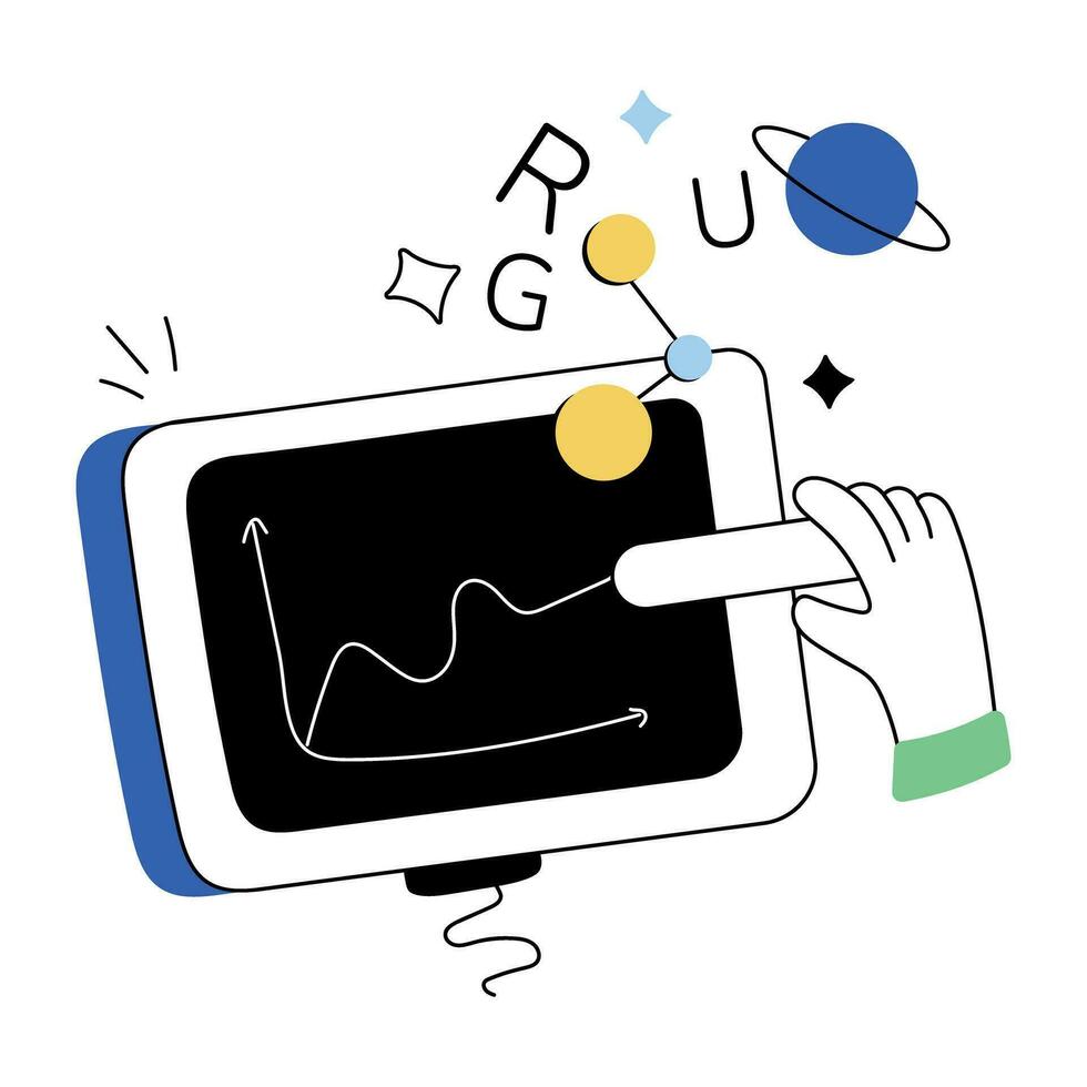 Trendy Online Lecture vector