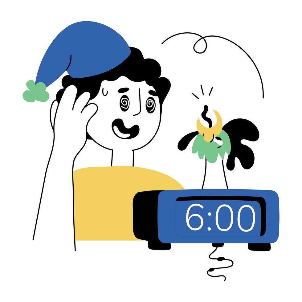 de moda Mañana alarma vector