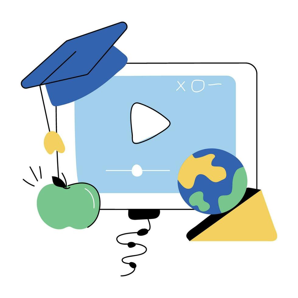 Trendy Study Tutorial vector