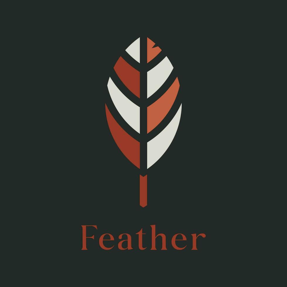 Feather logo vector illustration. Feather icon.