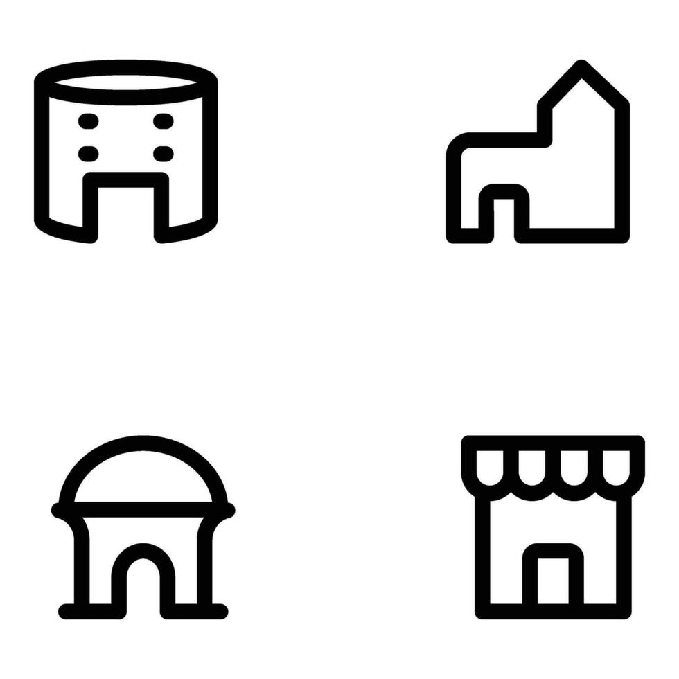 Housing and Industrial Building Icon vector