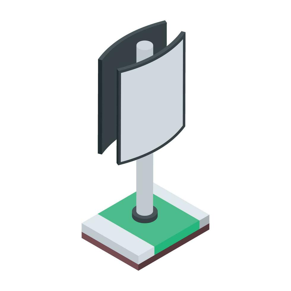 Outdoor Advertising Isometric Icons vector