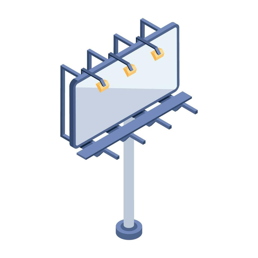 al aire libre anuncio tableros plano íconos vector