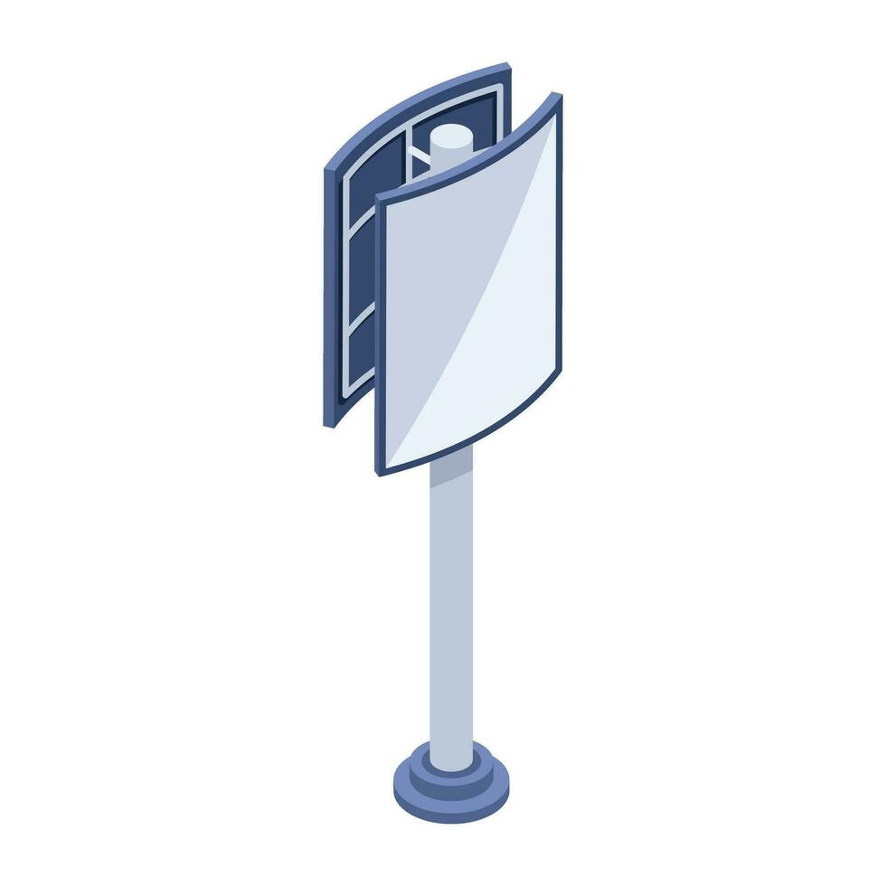 Outdoor Ad Boards Flat Icons vector