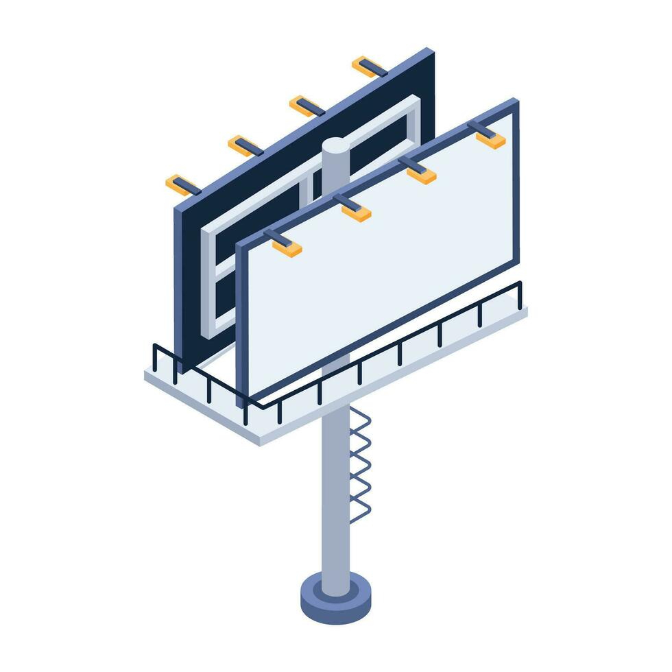 al aire libre anuncio tableros plano íconos vector