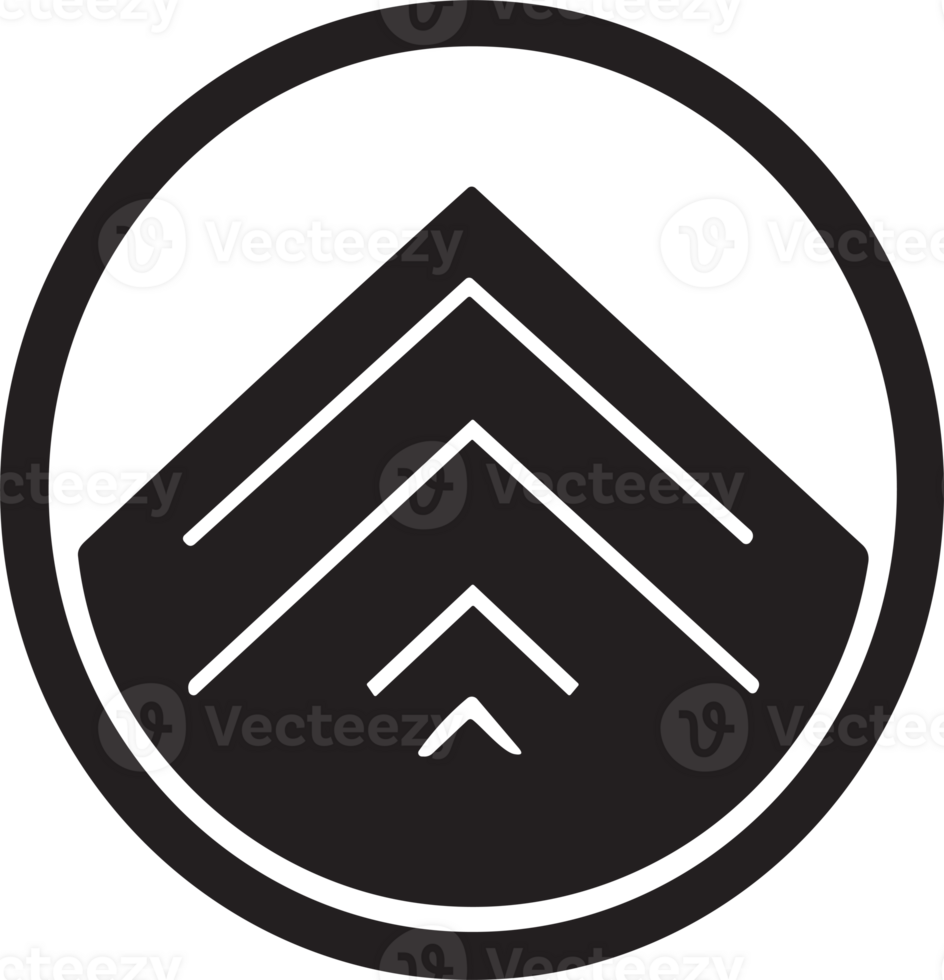 Mountain logo in tourism concept in minimal style for decoration png