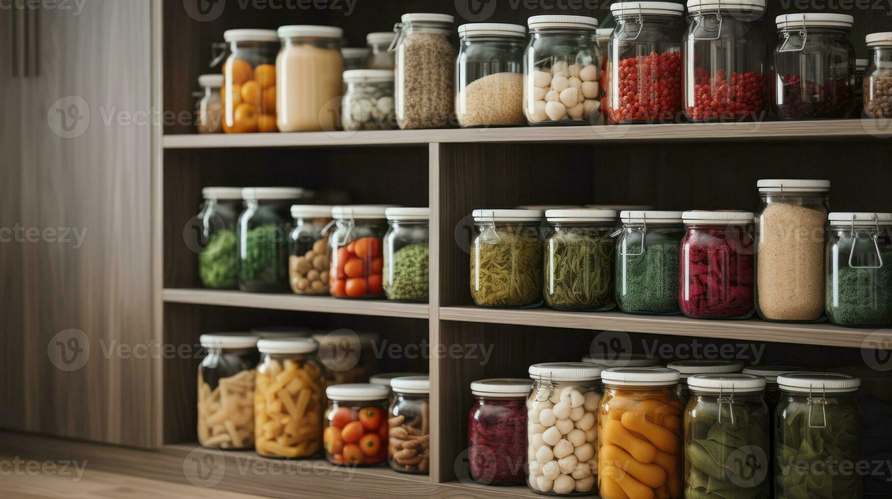 A Detailed Look at Timeless Kitchen Treasures. A Close-Up of Culinary Reliability in Jars. Generative AI photo