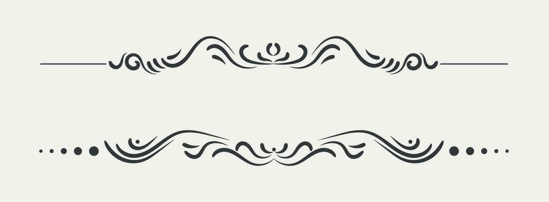 calligraphic border elements.eps vector