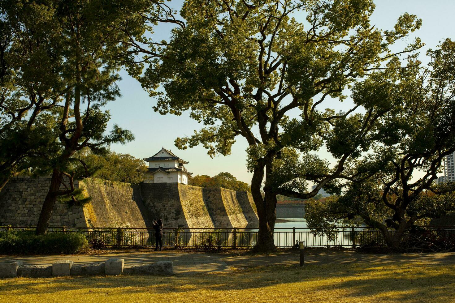 outside of osaka castle in japan one of most popular traveling destination photo