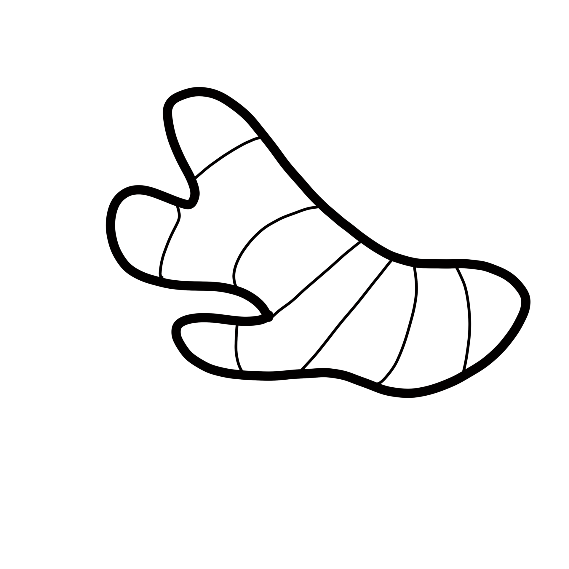 ginger spice Hand drawn organic line doodle 34914696 PNG