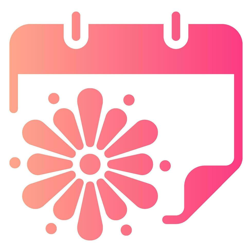 calendar gradient icon vector