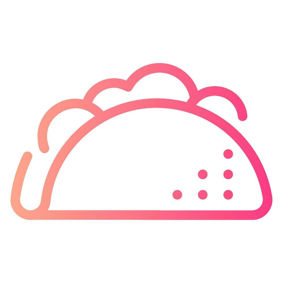 taco gradient icon vector