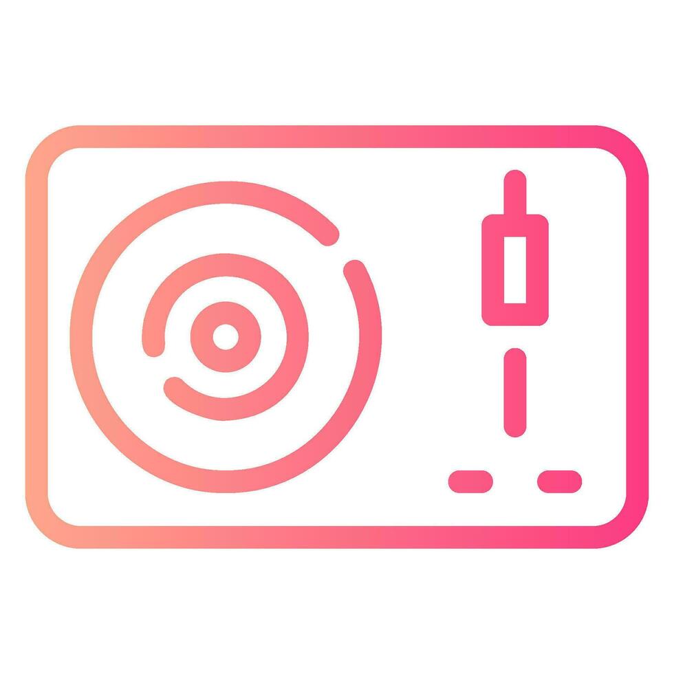 turntable gradient icon vector