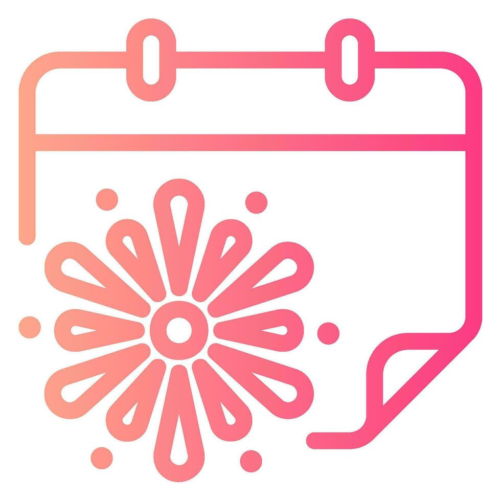 calendar gradient icon vector