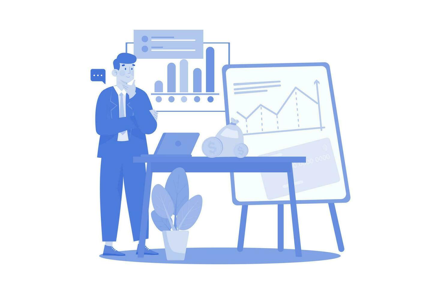 Planning Budget Illustration concept on a white background vector