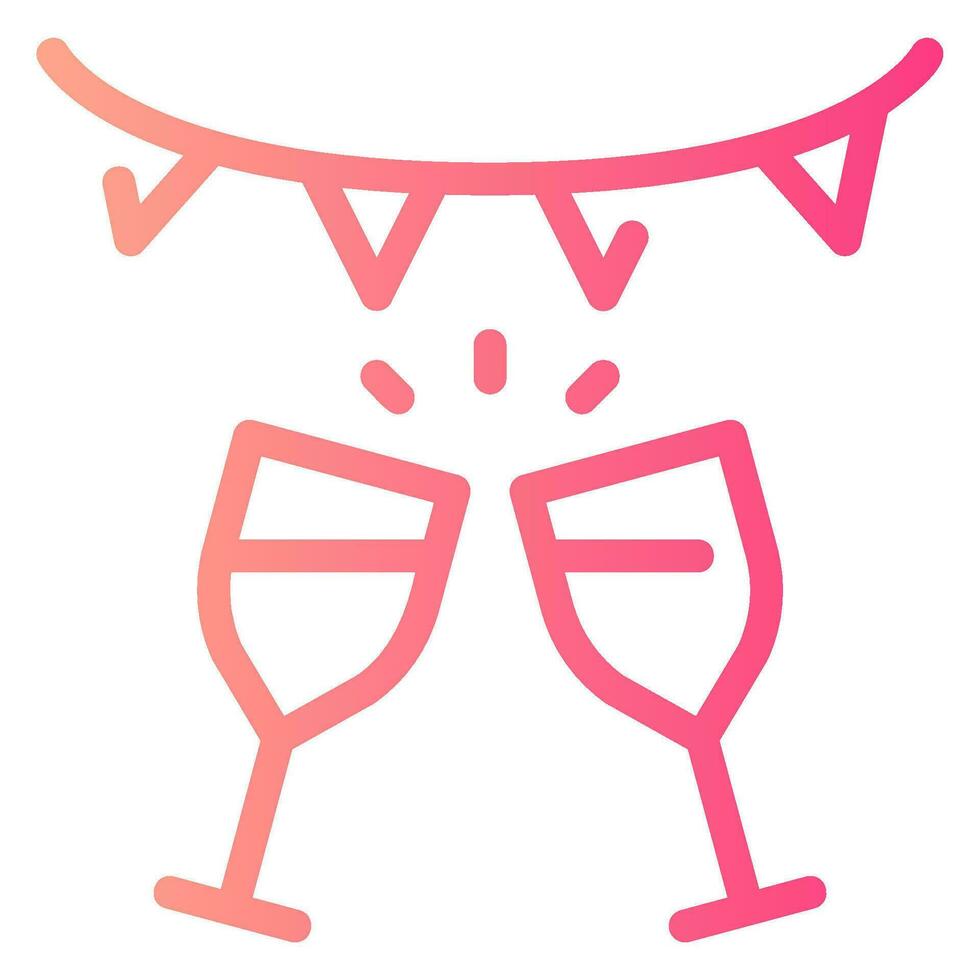 garland gradient icon vector