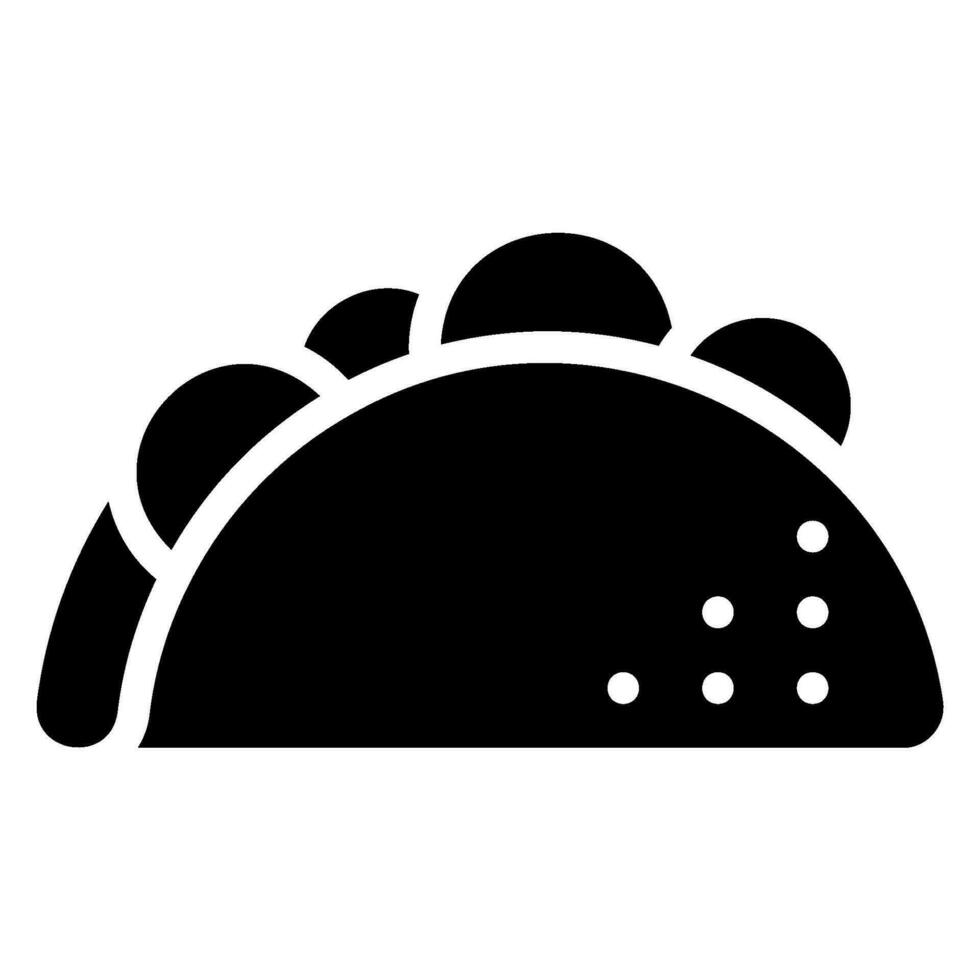taco glyph icon vector