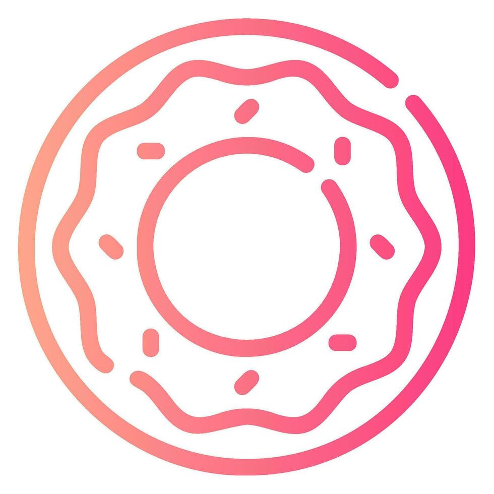 donut gradient icon vector