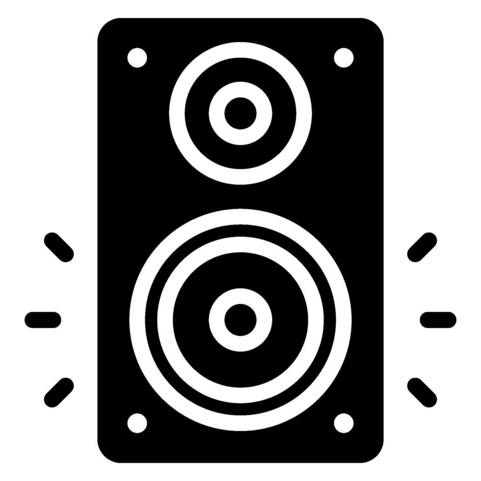 icono de glifo de altavoz vector