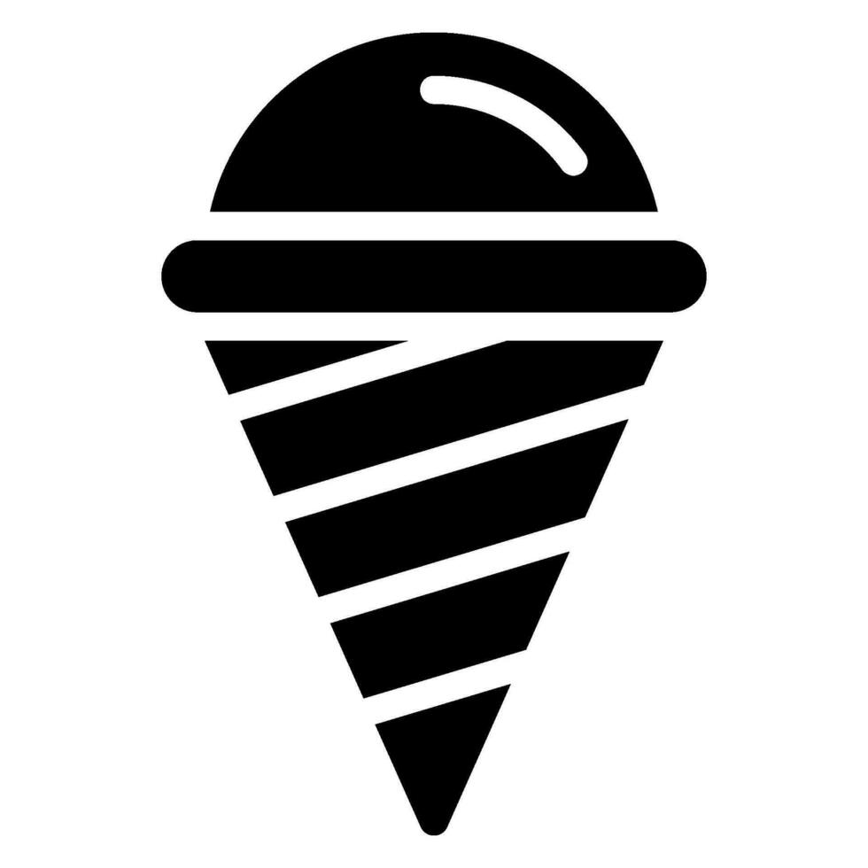 icono de glifo de helado vector