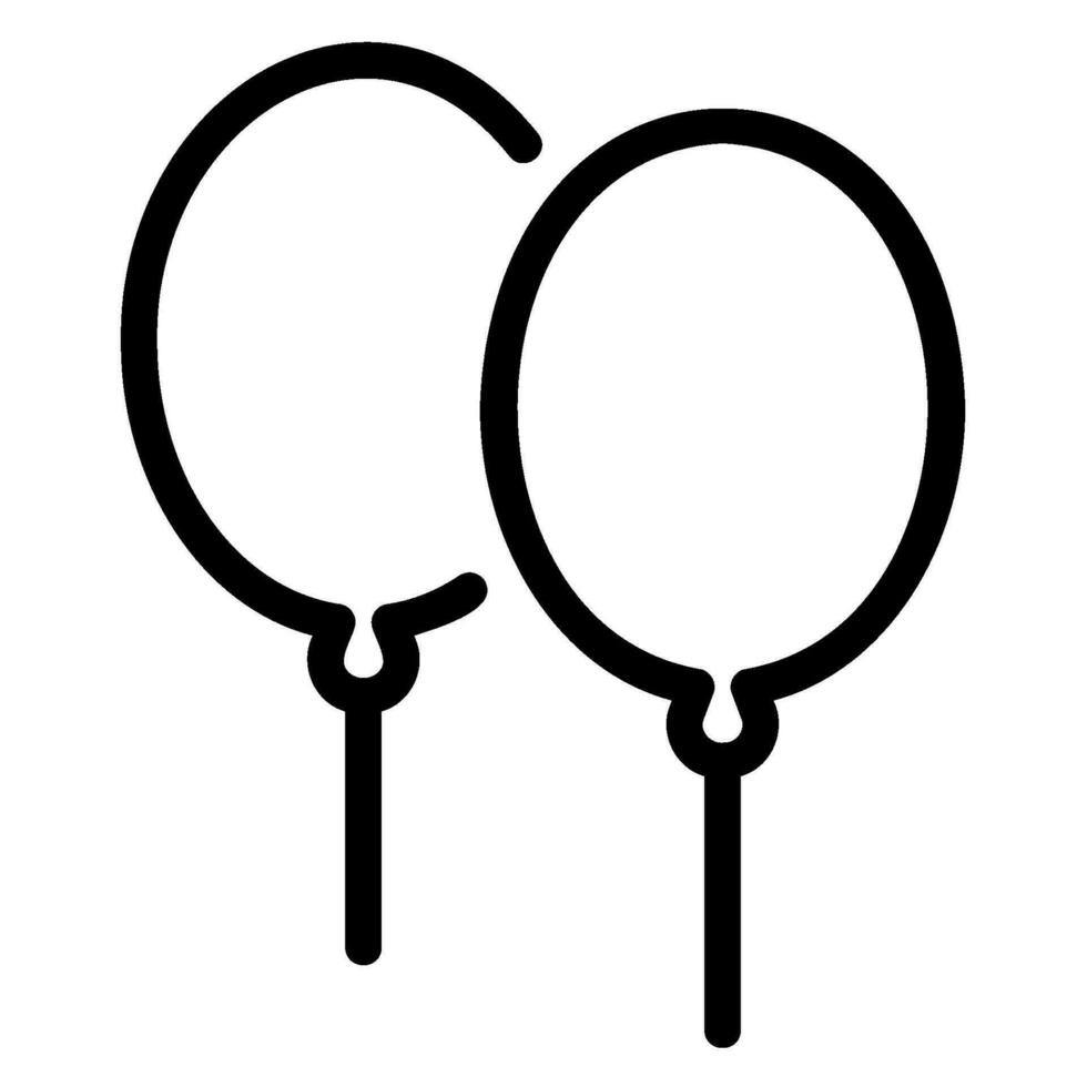 balloon line icon vector