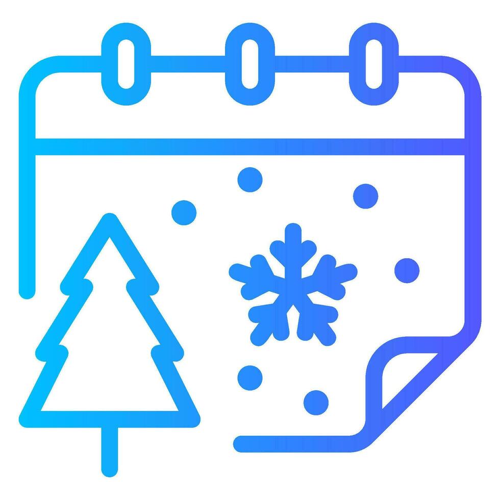 calendar gradient icon vector