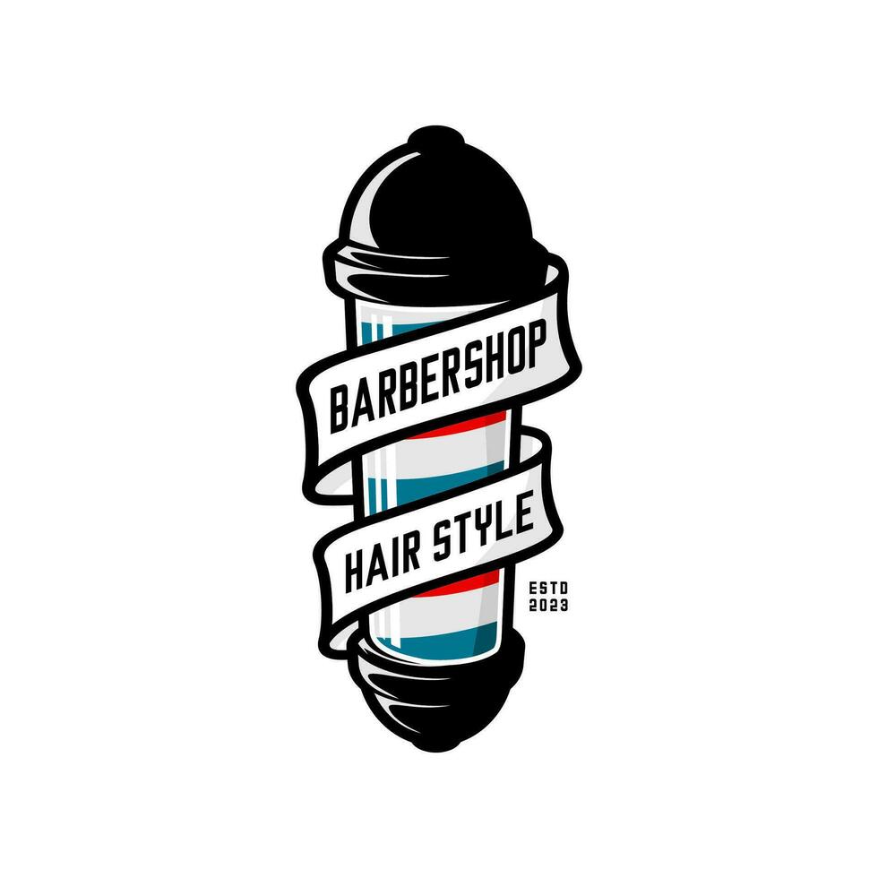 Barbershop logo vector on white background
