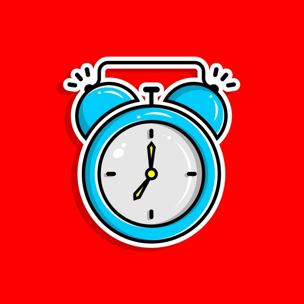 vector design alarm clock on white background