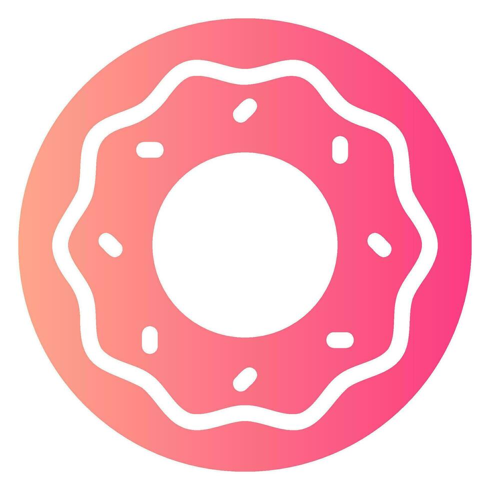 donut gradient icon vector