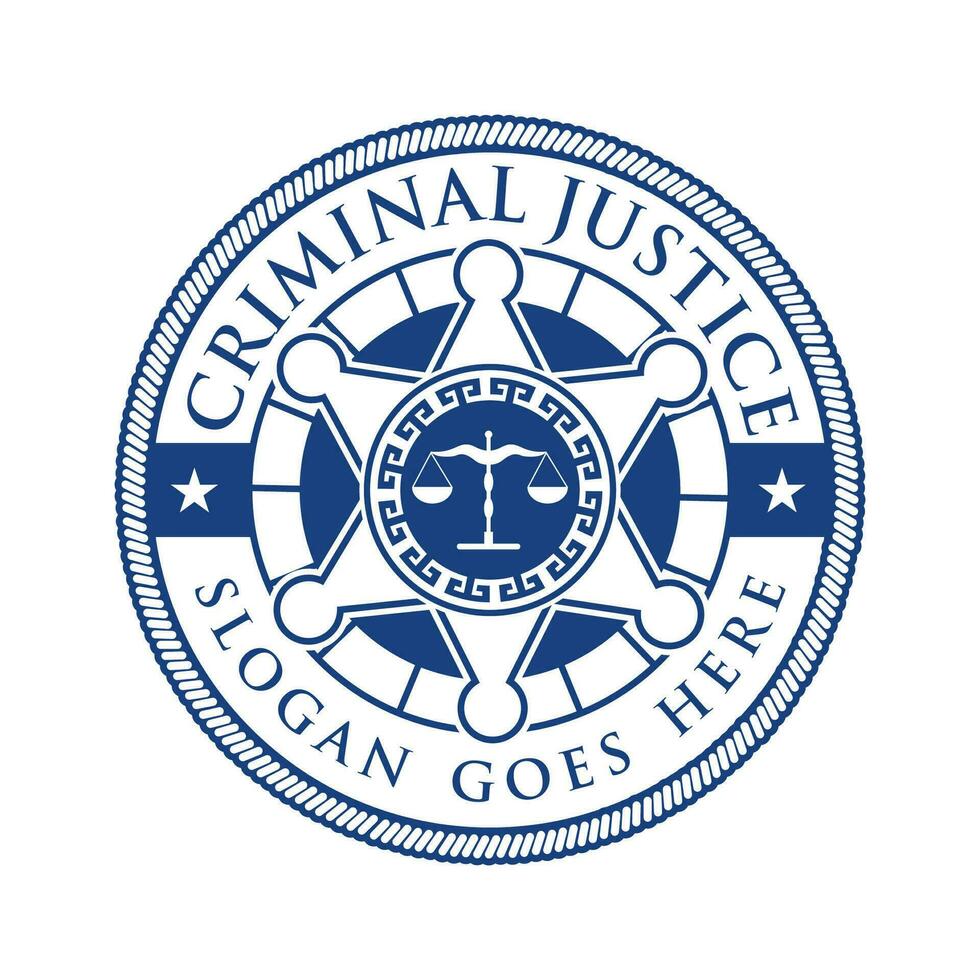 Law logo vector with judicial balance symbolic of justice