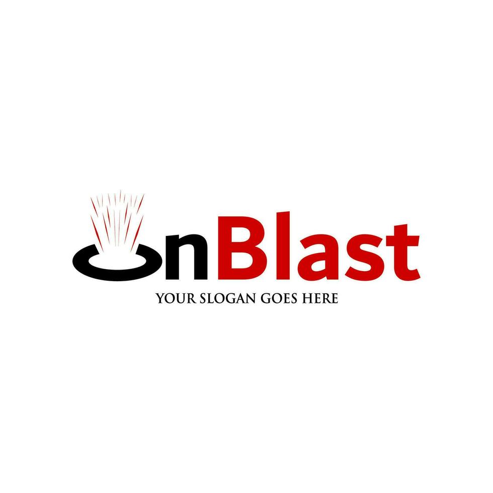 OnBlast Logo Design With the letter O as an explosion symbol illustration vector