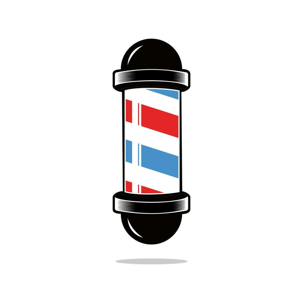 Barber Shop Pole Isolated on a White Background vector