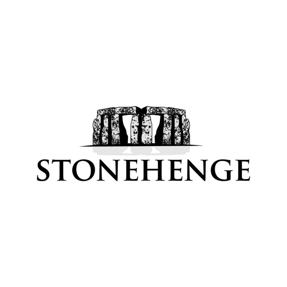 Stonehenge antiguo roca, Monumento. Stonehenge prehistórico religioso punto de referencia arquitectura vector