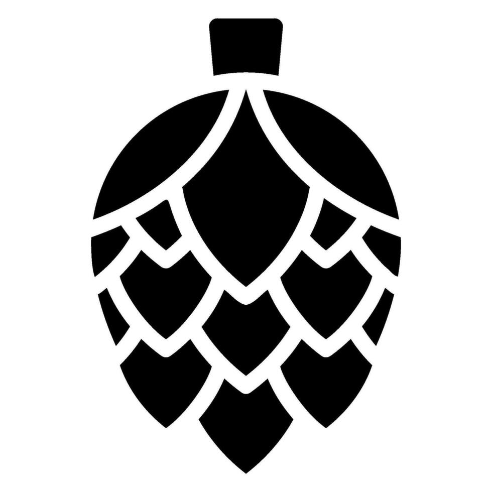pine cone glyph icon vector