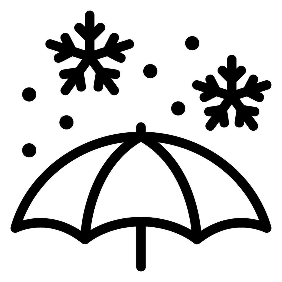 icono de línea de nevadas vector