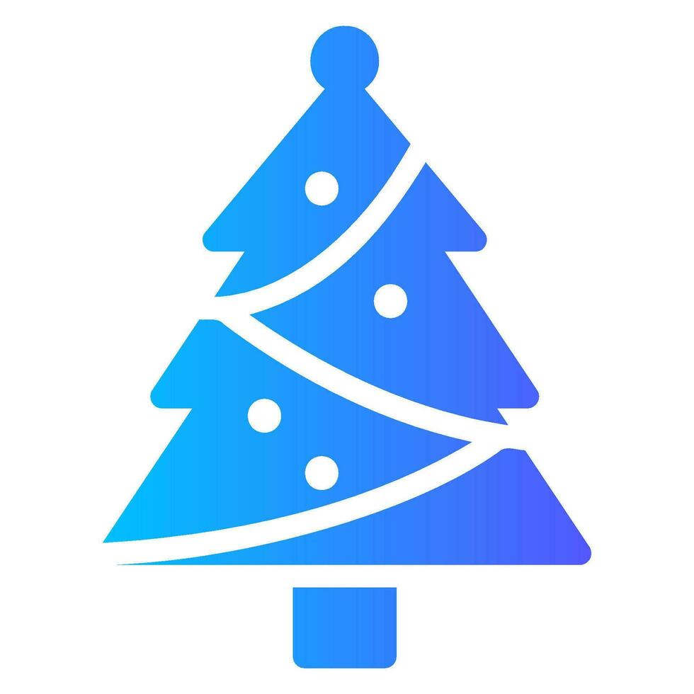 christmas tree gradient icon vector