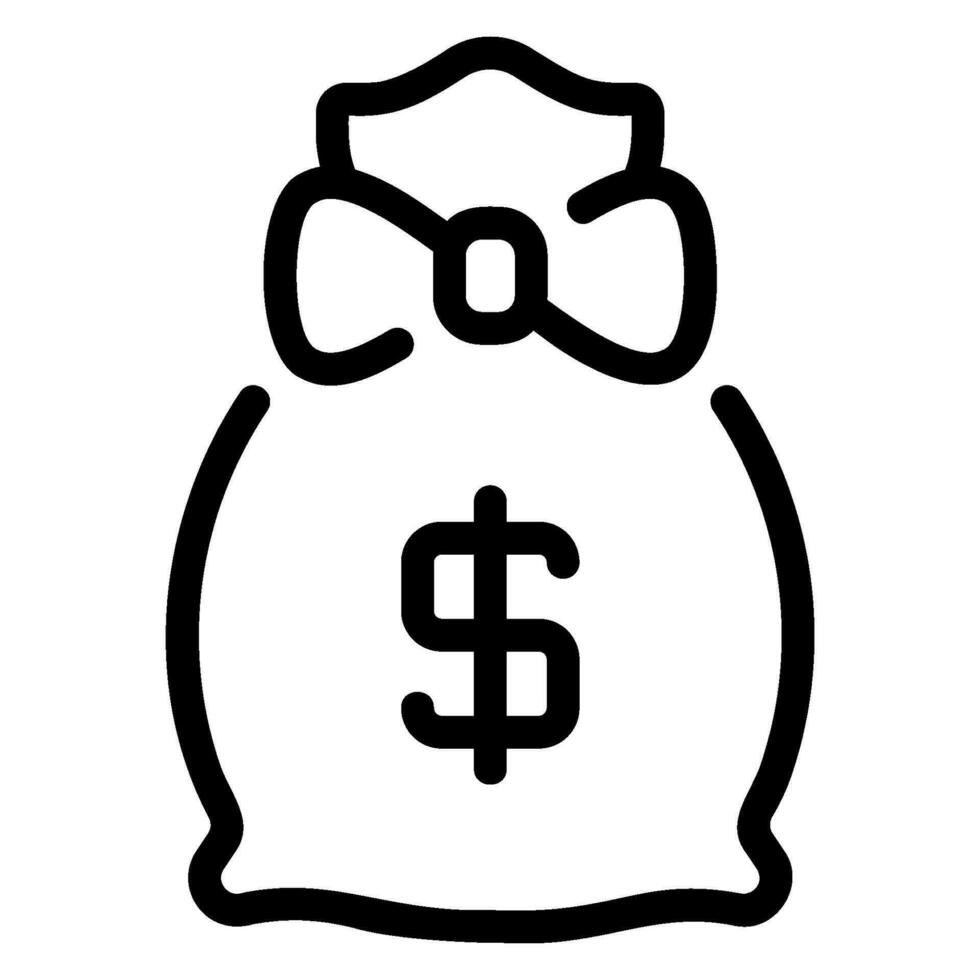 money bag line icon vector