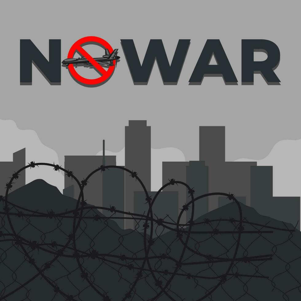 Vector illustration Stop the War. No war concept illustration background. Vector eps 10