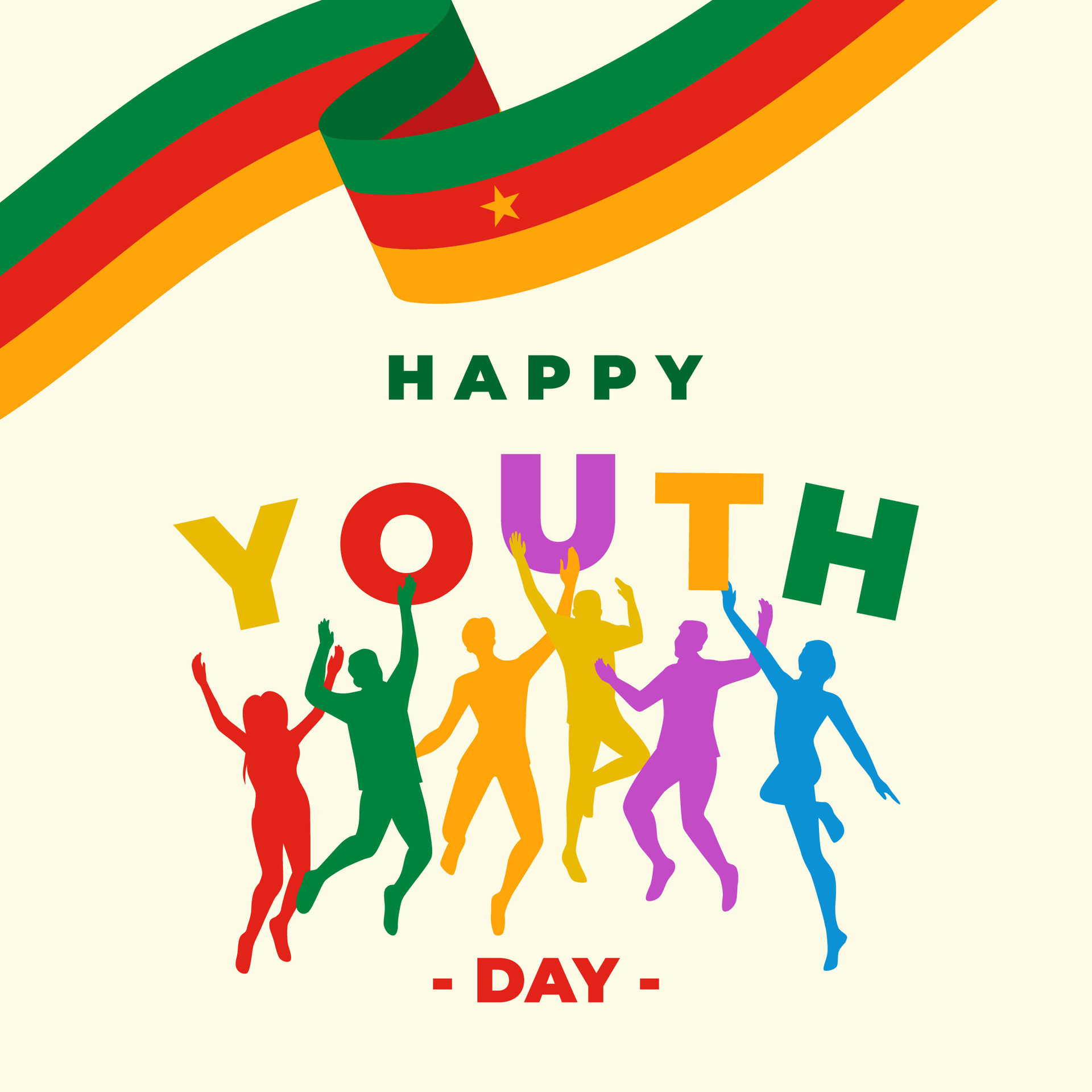 Happy Youth Day. The Day of Cameroon illustration vector background