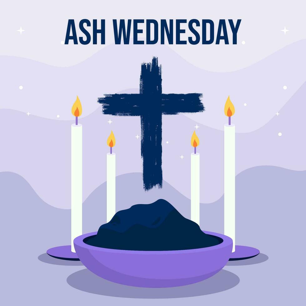 Vector illustration Ash Wednesday. The Day of Jamaica illustration