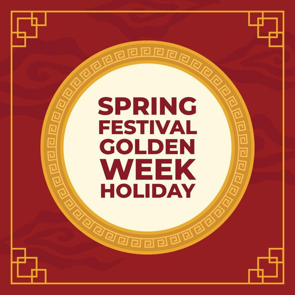 Happy Spring Festival Golden Week holiday. The Day of China illustration vector background. Vector eps 10